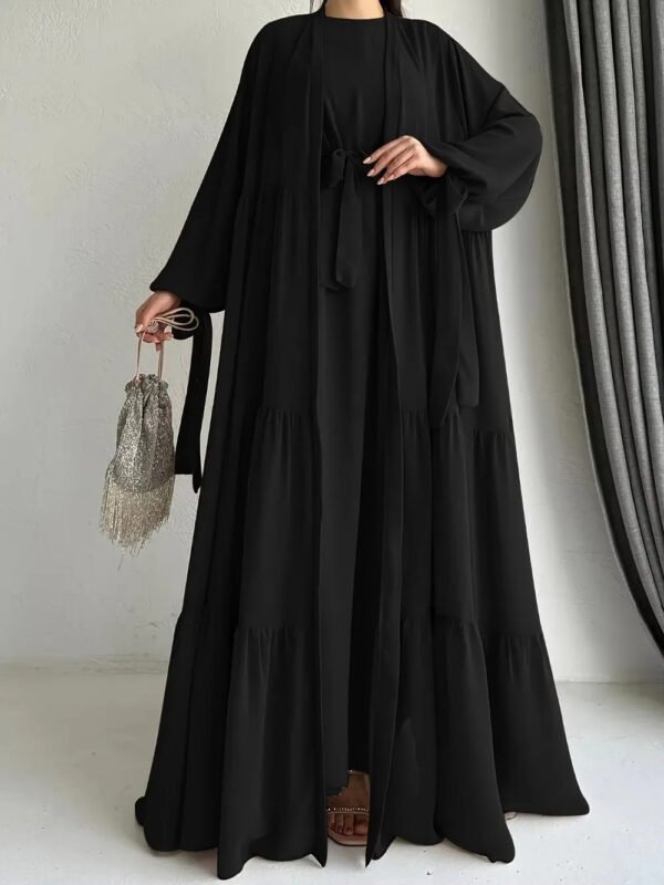 ⁦طقم من قطعتين من الفساتين الإسلامية للنساء⁩ - الصورة ⁦3⁩